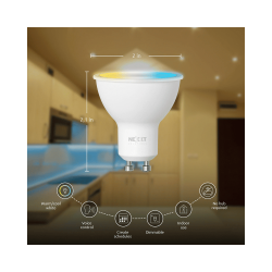 IOT NEXXT KIT 3 FOCO BLANCO 220V 4W MR16 GU10 CALIDA/FRIA NHB-W320