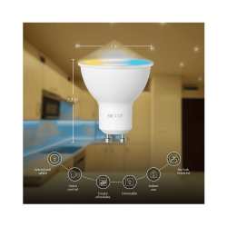 IOT NEXXT FOCO BLANCO 110V 4W MR16 GU10 CALIDA/FRIA NHB-W310
