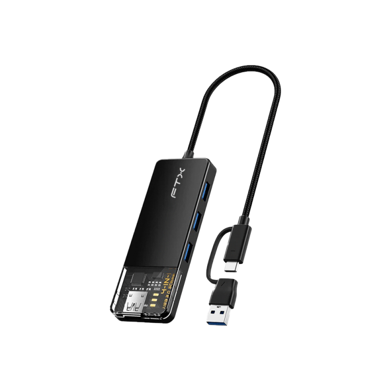 HUB USB-C/USB-A 3.0 FTX-HUBT3-PB 4 PORT/5GBPS NEGRO 115519 HUB USB-C/USB-A 3.0 FTX-HUBT3-PB 4 PORT/5GBPS NEGRO 115519