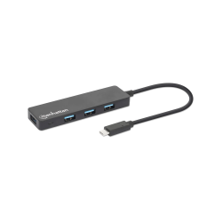HUB USB-C 3.2 MANH 164924 4 PORT/5GBPS NEGRO