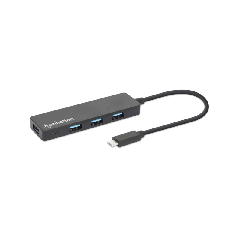 HUB USB-C 3.2 MANH 164924 4 PORT/5GBPS NEGRO HUB USB-C 3.2 MANH 164924 4 PORT/5GBPS NEGRO