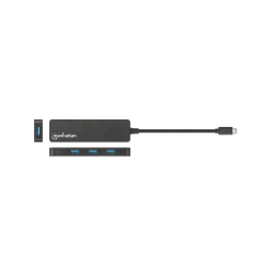 HUB USB-C 3.2 MANH 164924 4 PORT/5GBPS NEGRO