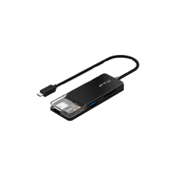 HUB USB-C 3.0/ 6 EN 1 FTX-HUBT4-PB 4K/5GBPS/SD NEGRO 115526