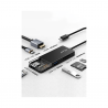 HUB USB-C 3.0/ 6 EN 1 FTX-HUBT4-PB 4K/5GBPS/SD NEGRO 115526