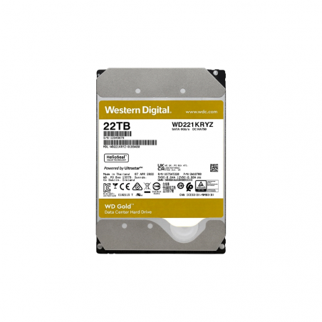 HD SATA3 22TB WD GOLD ENTERPRISE 7200 512MB WD221KRYZ GARANTIA BR