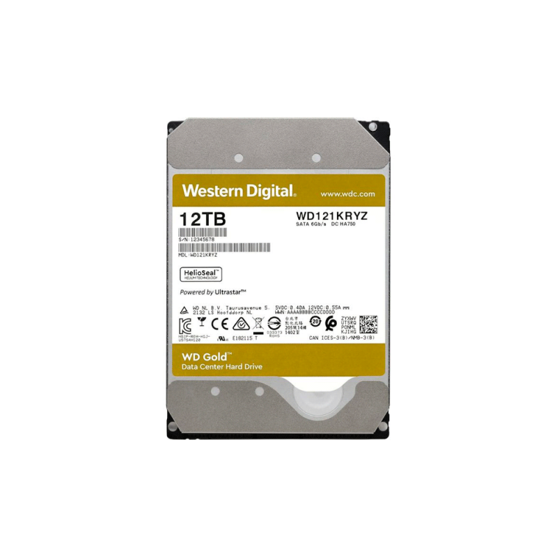 HD SATA3 12TB WD GOLD ENTERPRISE 7200 256MB WD121KRYZ GARANTIA BR HD SATA3 12TB WD GOLD ENTERPRISE 7200 256MB WD121KRYZ GARANTIA BR