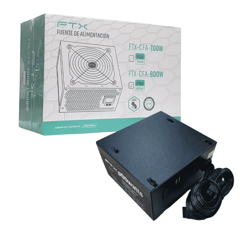 FUENTE 800W FTX FTX-CFA-800W 110/220V 108788 FUENTE 800W FTX FTX-CFA-800W 110/220V 108788