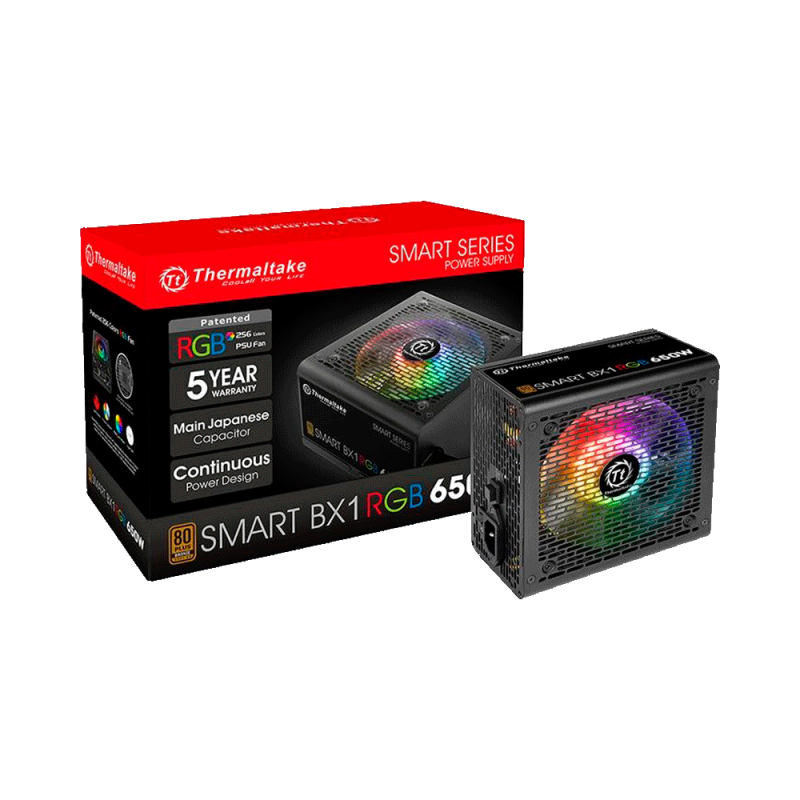 FUENTE 650W THERMAL 80PLUS BRONZE SMART/RGB BX1 PS-SPR-0650NHFABU-1 FUENTE 650W THERMAL 80PLUS BRONZE SMART/RGB BX1 PS-SPR-0650NHFABU-1