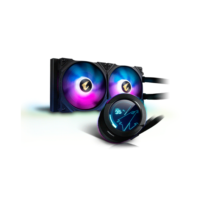 COOLER P/CPU AORUS WATERFORCE X 280 RGB LCD COOLER P/CPU AORUS WATERFORCE X 280 RGB LCD