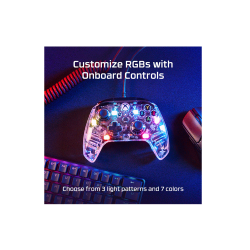CONTROL GAM HYPX 7D6H2AA CLUTCH GLADIATE RGB USB/1JACK/XBOX/TRANSPAREN