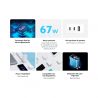 CARG P/ PARED 67W XIAOMI GAN CHARGER USB-A/USB-C C/CABLE BHR7492US
