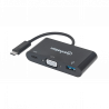 ADAP USB-C 3.1-VGA/USB-A/USB-C MANH 152044 HD/FHD/60HZ BLISTER NEG