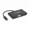 ADAP USB-C 3.1-VGA/USB-A/USB-C MANH 152044 HD/FHD/60HZ BLISTER NEG