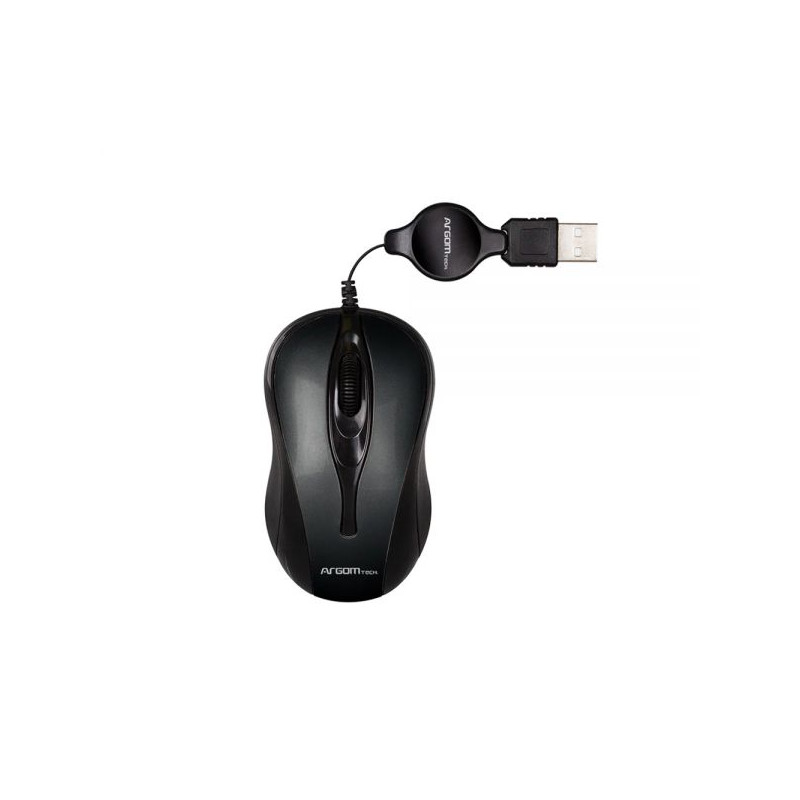 MOUSE ARGOM ARG-MS-0008BK RETRACTIL NEGRO MOUSE ARGOM ARG-MS-0008BK RETRACTIL NEGRO