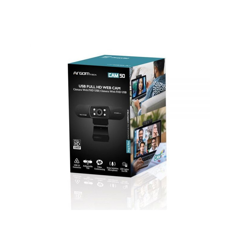 CAM WEB ARG-WC-9150BK FULL HD 1080P LED C/MIC
