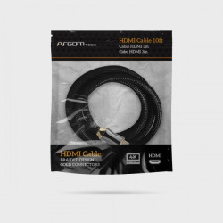 CABLE ARG-CB-1920 HDMI A HDMI TRENZADO 3M DORADO
