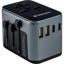 ADAPTADOR VERB UNIV TRAVEL UTA-03 CON 3 X USB-C