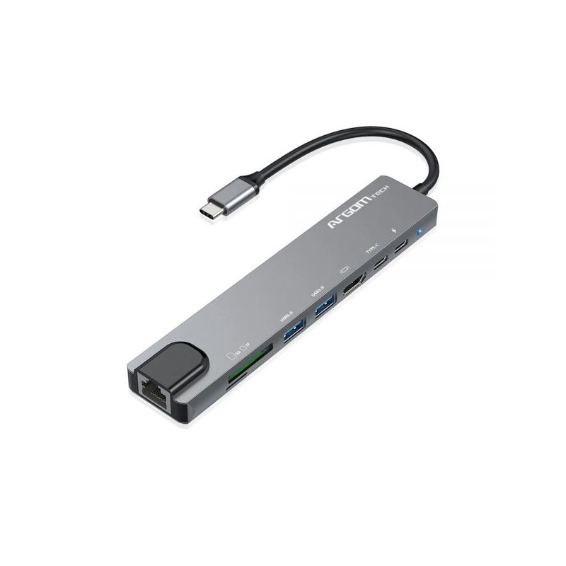 ADAPTADOR ARG-UB-0093 8 EN 1 TIPO C 2 PUERTOS
