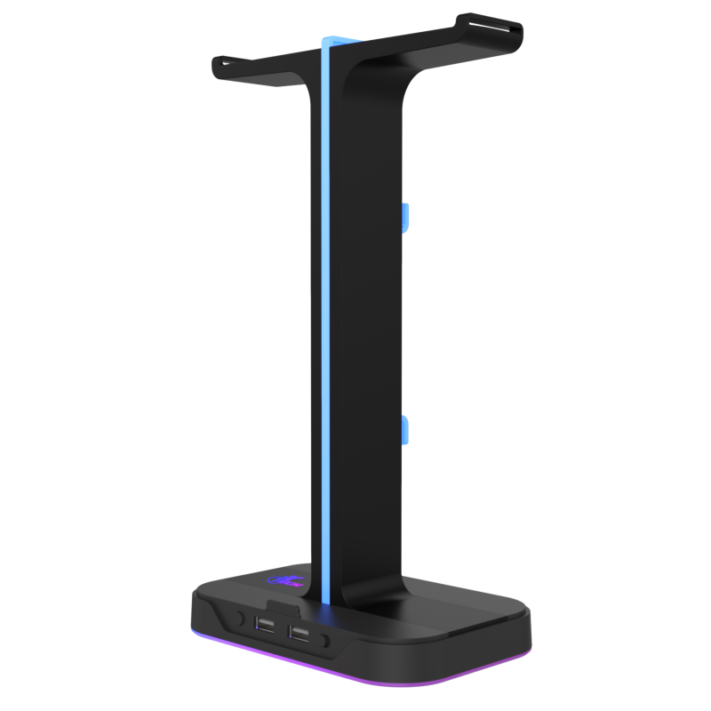 SOPORTE P/AURICULAR XTECH XTH-690 YUREI RGB/2USB/NEGRO