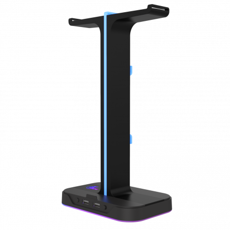 SOPORTE P/AURICULAR XTECH XTH-690 YUREI RGB/2USB/NEGRO