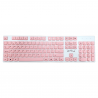 TECLADO+MOUSE WIR FTXGK600 NUM/POR/BLA-ROSA 099666