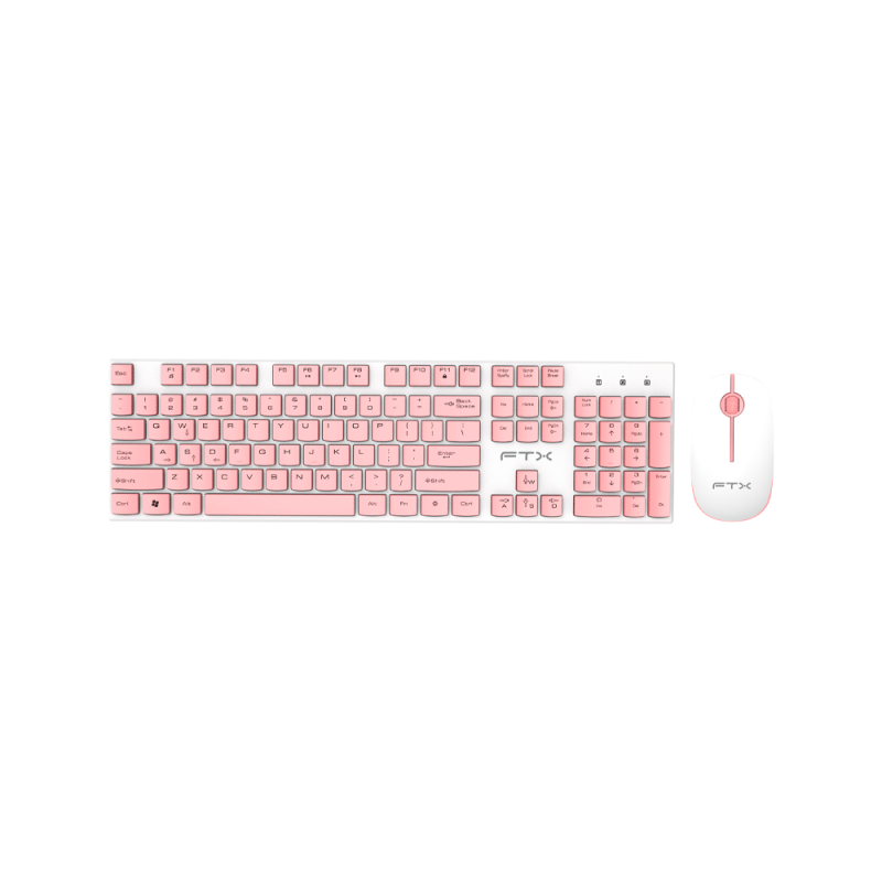 TECLADO+MOUSE WIR FTXGK600 NUM/ESP/BLA-ROSA 099659