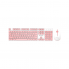 TECLADO+MOUSE WIR FTXGK600 NUM/ESP/BLA-ROSA 099659