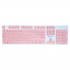 TECLADO+MOUSE WIR FTXGK600 NUM/ESP/BLA-ROSA 099659