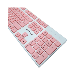TECLADO+MOUSE WIR FTXGK600 NUM/ESP/BLA-ROSA 099659