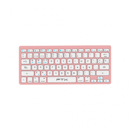 TECLADO BT FTXB1000 ULTRA SLIM ESP/ROSA 099536