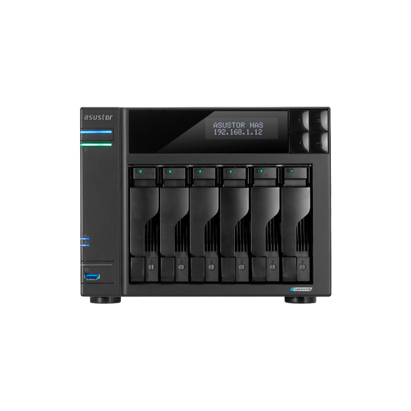 NAS ASUSTOR AS6706T V2 QC 2.0/6BAY/8G/4 M.2/2-GBLAN/HDMI/2USB3.2