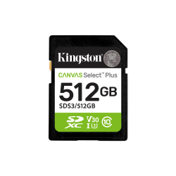 MEM SD KINGSTON 512GB SDS3/512GB 150 CANVAS SELECT PLUS CLASS 10
