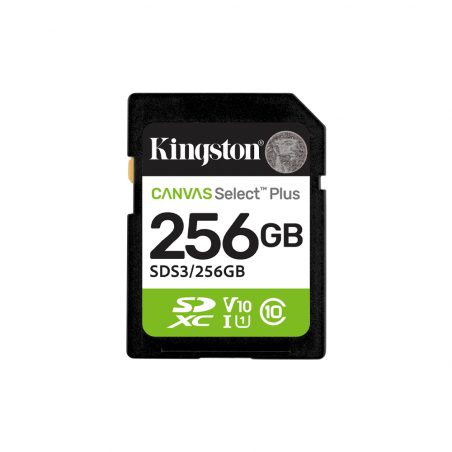MEM SD KINGSTON 256GB SDS3/256GB 150 CANVAS SELECT PLUS CLASS 10