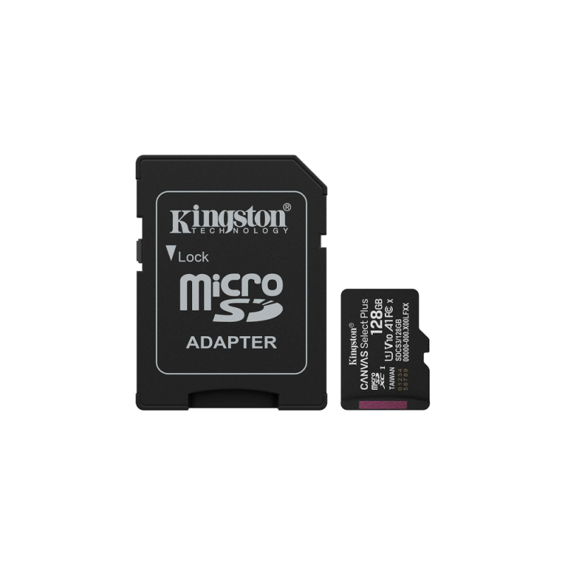 MEM MICRO SD KINGSTON 128GB SDCS3/128GB 150/- CANVAS SELECT PLUS C/ADA