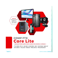 COMP FTX CORE LITE I3/240/8/1GVGA+MON 22"+UPS 600+TECLADO+MOU+SPK+FIL