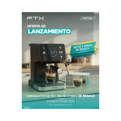 COMBO CAFETERA FTX 2 TAZAS + TAZA P/CAFE 2UNI C2-15 / CG-21
