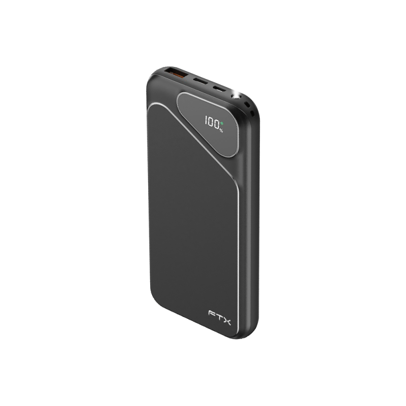 CARG PORTATIL FTX 10000MAH 22.5W PB-10LCD-BK POWER BANK NEGRO C/CAB IN