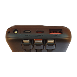 CARG PORTATIL FTX 10000MAH 22.5W PB-10LCD-BK POWER BANK NEGRO C/CAB IN