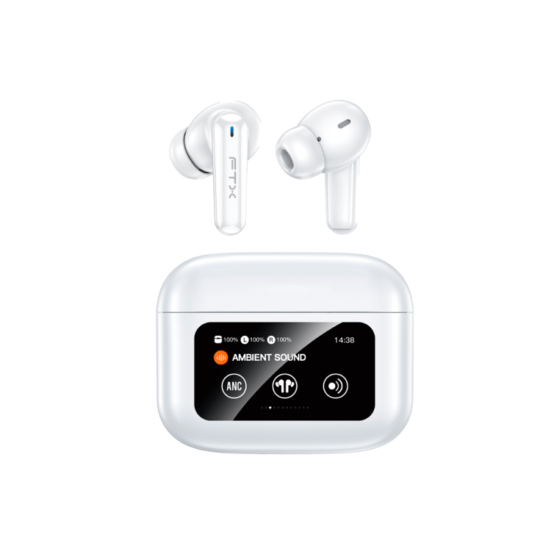 AURI EARPHONE FTX E56L-WH BT/MIC/ANC/TOUCH/IPX6 BLANCO C/PANT LED