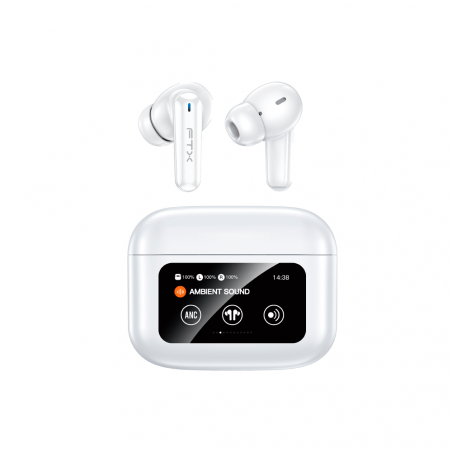 AURI EARPHONE FTX E56L-WH BT/MIC/ANC/TOUCH/IPX6 BLANCO C/PANT LED