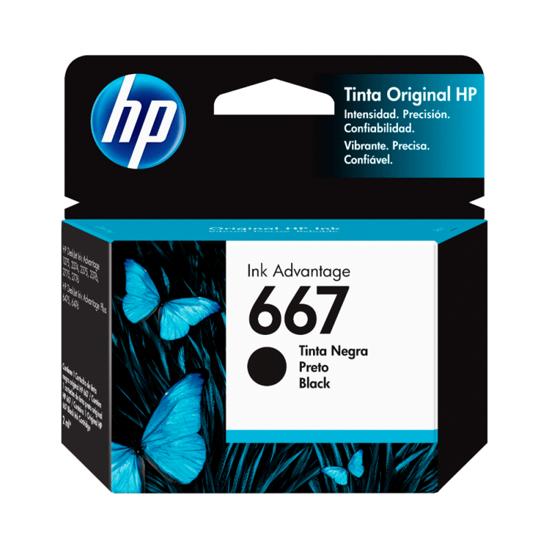 TINTA HP  667 NEGRO 3YM79AL DJ 2775 2ML