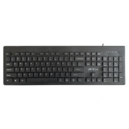 TECLADO USB FTXK100E NUM/ING/NEGRO 095316