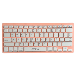 TECLADO BT FTXB1000 ULTRA SLIM POR/ROSA 099543