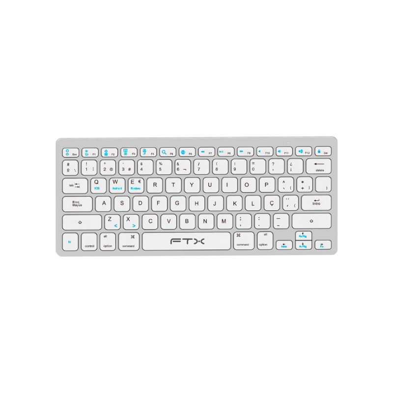TECLADO BT FTXB1000 ULTRA SLIM POR/PLATA 099529