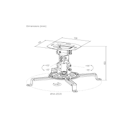 SOPORTE P/PROY 13.5KG FTX FTX-18F INCL/GIR/ROT360/TEC/NEGRO