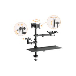 SOPORTE P/POS IMP/2MON/SCAN 17" A 32" FTX FTX-02LD 9KG/ART/ROT180/GIR