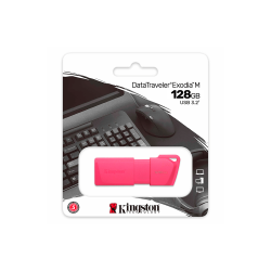 PEN KINGSTON 128GB KC-U2L128-7LN USB-A DATATRAVELER EXODIA M ROSA