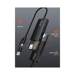 HUB USB-C/USB-A 3.0 FTX-HUBT3-PB 4 PORT/5GBPS NEGRO 115519