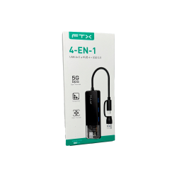 HUB USB-C/USB-A 3.0 FTX-HUBT3-PB 4 PORT/5GBPS NEGRO 115519
