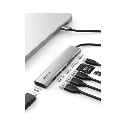 HUB USB-C 3.0/7 EN 1 FTX-HBP2-AG7 4K/5GBPS/HDMI/USB/SD-TF GRIS 115564